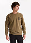 Lee Bisiklet Yaka Haki Erkek Sweatshırt L2520222801 Haki Sweatshirt