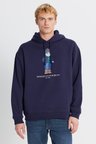 Pamuklu İçi Polarlı Regular Fit Kapüşonlu Logo Detaylı Sweatshirt