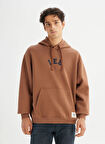 Lee Kapüşon Yaka Koyu Kahve Erkek Sweatshırt L2520157024 Kahverengi Sweatshirt