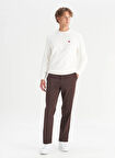 Wrangler Normal Bel Slim Fit Koyu Kahve Erkek Chino Pantolon WM01200001024 Kahverengi Chino Pant