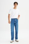 Asher Loose Fit Geniş Kesim Düşük Bel İndigo Denim Jean Pantolon