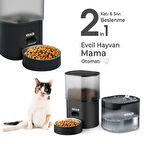 Evcil Hayvan Kedi Mama ve Su Otomatı Akıllı Besleme Ünitesi
