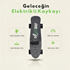 Elektrikli Kaykay H2S-1 – Şehir İçi Ulaşım Aracı, Scooter Alternatifi, 20 km/h, 8 km Menzil, Hafif 3.7 kg