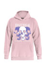 Unisex Hysterigal Baskılı Kapüşonlu İçi Yumuşak Polarlı Oversize Sweatshirt - PEMBE