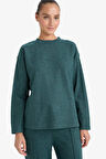 Relax Fit Bisiklet Yaka Sweatshirt