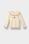 Kız Bebek Standart Fit Fitilli Kaşkorse Uzun Kollu Tişört