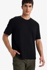Defacto E7961AXBK81 Siyah REGULAR FIT %100 Pamuk Basic Tişört