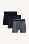Regular Fit Baskılı 3'lü Boxer