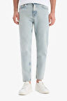 DeFacto %100 Pamuk 90's Slim Fit Dar Kalıp Yüksek Bel Dar Paça Jean Yıkamalı Pantolon F3903AX25SMNM39
