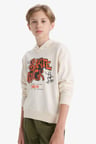 Erkek Çocuk Kapüşonlu Baskılı Sweatshirt