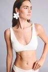 DeFacto Regular Fıt Kırışık Dokulu Kumaş Kapalı Beyaz Bikini Üstü G3996AX26SMWT16