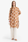 DeFacto Regular Fit Deseneli Uzun Kollu Gömlek Tunik F2183AX25SMBN125