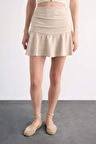 DeFacto Keten Volanlı Mini Şort Etek F7456AX25SMBG286