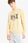 Boxy Fit Kapüşonlu Baskılı Sweatshirt
