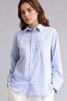 DeFacto Relax Fıt Çizgili Flamlı Pamuk Tunik F6314AX26SPBE194