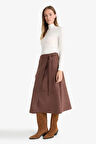 Wrap Süet Midi Etek