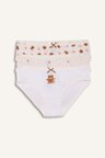DeFacto %100 Pamuk Kalp Desenli Ribana 3'lü Slip Külot Kız Çocuk G8660A826SPER98