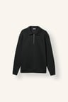 Pamuklu Regular Fıt Polo Yaka Kalın Kumaş Basic Sweatshirt