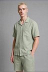 DeFacto Premium Baggy Fit Nane Yeşili Bermuda Şort G0857AX26SMGN1180