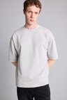 Loose Fit Bisiklet Yaka Kısa Kollu Ağır Kumaş Basic Tişört