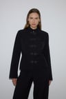Regular Fıt Desenli Dokuma Düğmeli Blazer Ceket