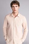 DeFacto Modern Fıt Çizgili Twill Uzun Kollu Gömlek G7410AX26SMER235
