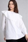 DeFacto Regular Fıt Poplin Uzun Kollu Ecru Tunik H7641AX26SMER105