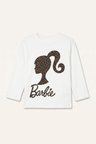 Barbie Bisiklet Yaka Penye Uzun Kollu Tişört Kız Bebek