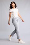 Crop Flare Fıt Yüksek Bel Gri Jean Pantolon