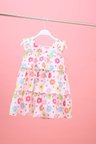DeFacto Çiçekli Kısa Kollu Poplin Elbise Kız Bebek H6741A526HSWT34