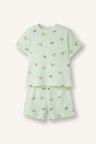 DeFacto Desenli Fitilli Kaşkorse 2'li Pijama Takımı Erkek Bebek H4030A526HSGN1094