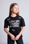 DeFacto Kpop - Demon Hunters Relax Fıt Bisiklet Yaka Kısa Kollu Tişört Kız Çocuk H7317A826SMBK81