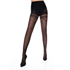 Penti Kadın Ribbed Lace Desenli Külotlu Çorap