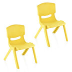 Fiore 2'Li Set Küçük Şirin Çocuk Sandalyesi Sarı