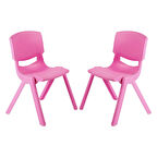 Fiore 2'Li Set Büyük Şirin Çocuk Sandalyesi Pembe 