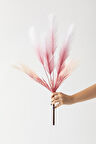 Yapay Tüylü Palmiye Yaprağı 75 Cm 8 Dal Pembe