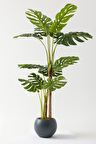 Yapay Muz Ağacı 180 Cm Plastik Küre Saksı Siyah