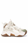 Tamer Tanca Kadın Vegan Nude/Haki Sneakers & Spor Bot 936 6580 BN BOT SK24-25 NUDE/HAKI
