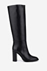 Valmenti Kadın Hakiki Deri Siyah Topuklu Çizme 1154 2461 BN CZM SK25-26 NERO