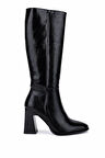 Tamer Tanca Kadın Suni Deri Siyah Deri Topuklu Çizme 891 1500 BN CZM SK25-26 SIYAH DR