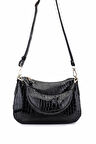 Tamer Tanca Kadın Suni Deri Siyah Kroko Omuz Çanta 1099 205 BN CNT SK25-26 SIYAH KROKO
