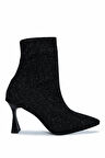 Tamer Tanca Kadın Tekstil Siyah Topuklu Bot 1065 2008 BN BOT SK25-26 SIYAH SIM