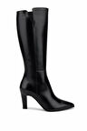 Tamer Tanca Kadın Hakiki Deri Siyah Deri Topuklu Çizme 33 9000 BN CZM SK25-26 SIYAH DR
