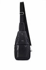 Tamer Tanca Erkek Hakiki Deri Siyah Floter Body Bag Çanta 1012 230204 ERK CNT SK25-26 SIYAH FLTR