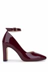 Tamer Tanca Kadın Suni Deri Bordo Rugan Topuklu & Stiletto Ayakkabı 828 319 BN AYK Y26 BORDO RGN