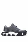 Tamer Tanca Erkek Hakiki Deri Gri Sneakers & Spor Ayakkabı 1145 12546-Y ERK AYK Y246 GRI PRST