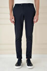 Comfort Fit Beli Lastikli Esnek Casual Lacivert Pantolon P 1173