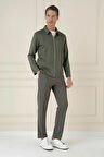Slim Fit Fermuarlı Yan Cep Mevsimlik Casual Haki Mont Mt 174