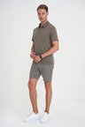 Ts 903 Comfort Fit Polo Yaka Modal Karışım Kısa Kol Casual Haki Tişört