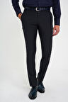 Slim Fit Pilesiz Yün Klasik Lacivert Kumaş Pantolon  P 1191